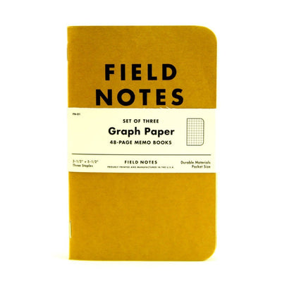 Field Notes Notebook Kraft Graph 3Pack