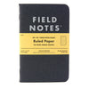 Field Notes Notebook Black Ruled 3Pack