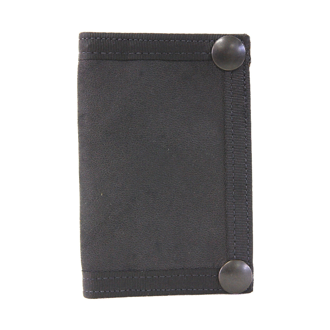 Snap Wallet Black Leather Fire Hose