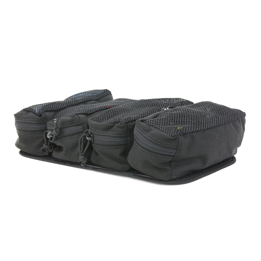 Mesh 12Hr Pouch Set Black with white background Recycled Firefighter