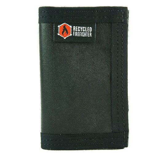 Rookie Wallet - Combat Boot Leather Edition Recycledfirefighter Black and Black