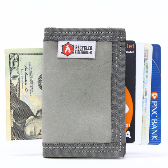 Rookie Wallet - Combat Boot Leather Edition Recycledfirefighter Foliage Grey