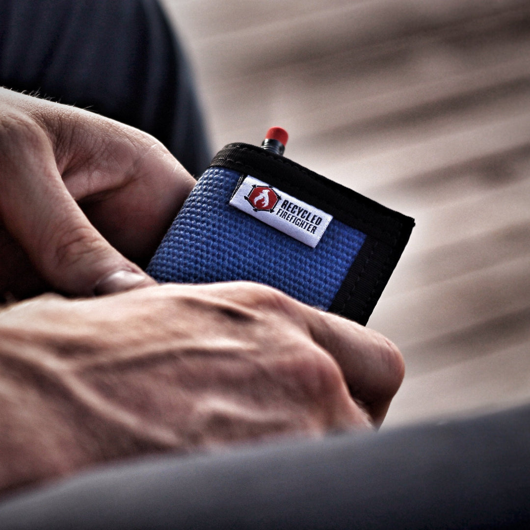 Rookie Wallet - Firehose Edition Recycledfirefighter Blue and Black
